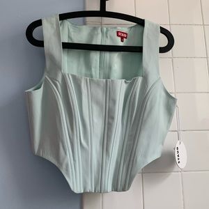 STAUD Light Blue Corset Top